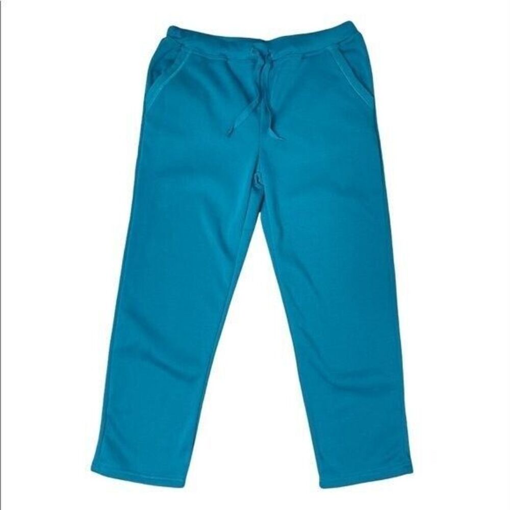 Women Fleece Launge Pants Plus Size 2XL Sweatpants Drawstring blue Wuhou